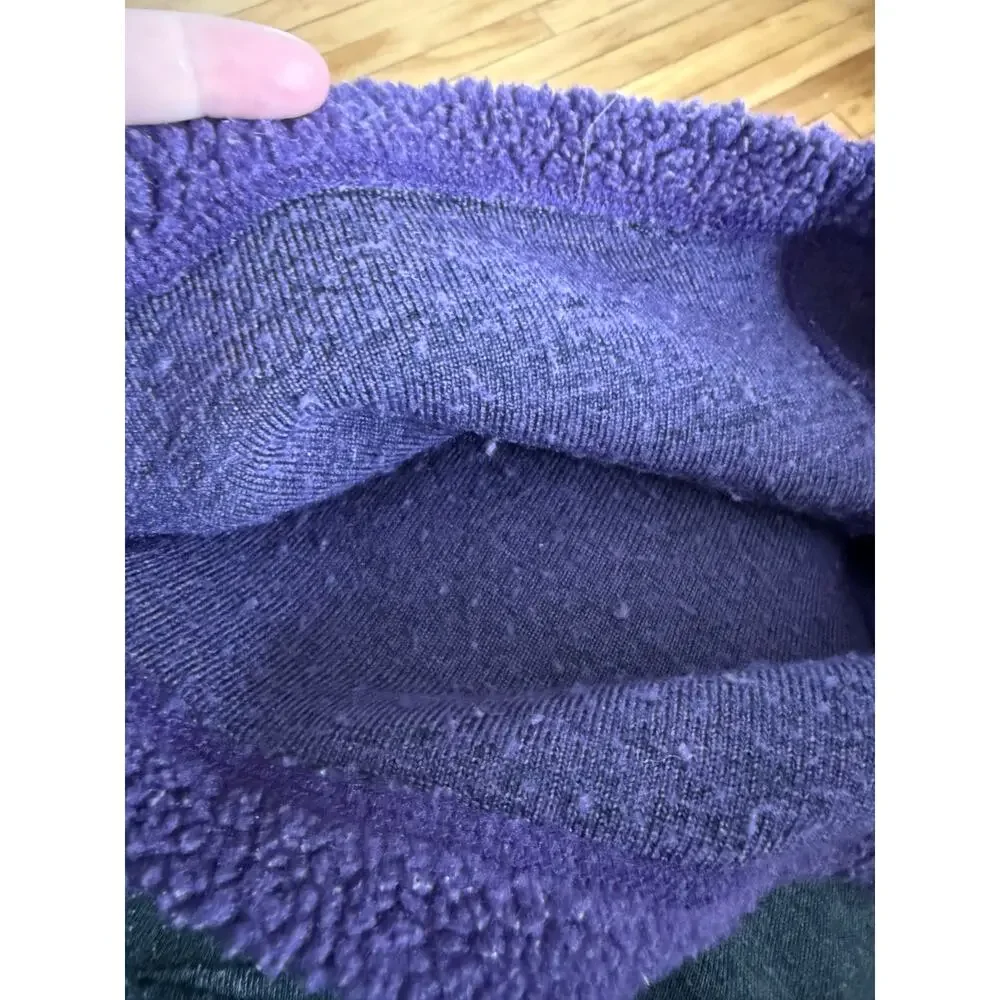 Vintage 90s Peek-A-Babe purple fuzzy fleece infant‎ dress